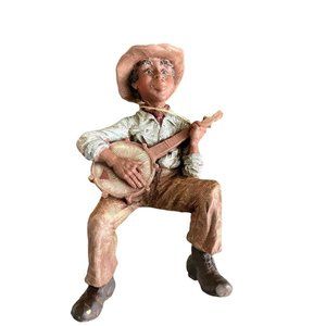 SARAHS Attic Family‎ Essence Boy Playing Ukulele FIGURINE 8" x 4"